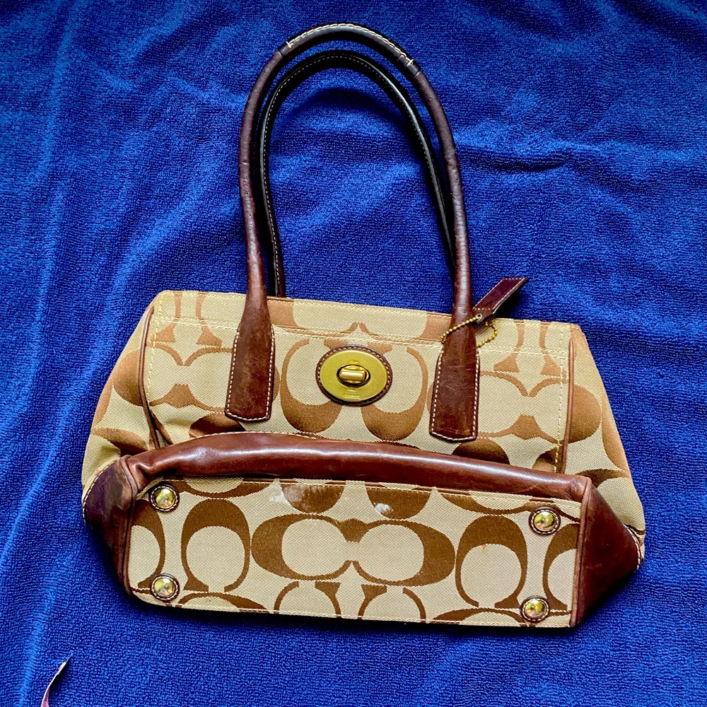Coach bag with dust bag and coach card